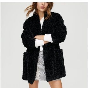 Wilfred Free faux fur teddy bear coat L
